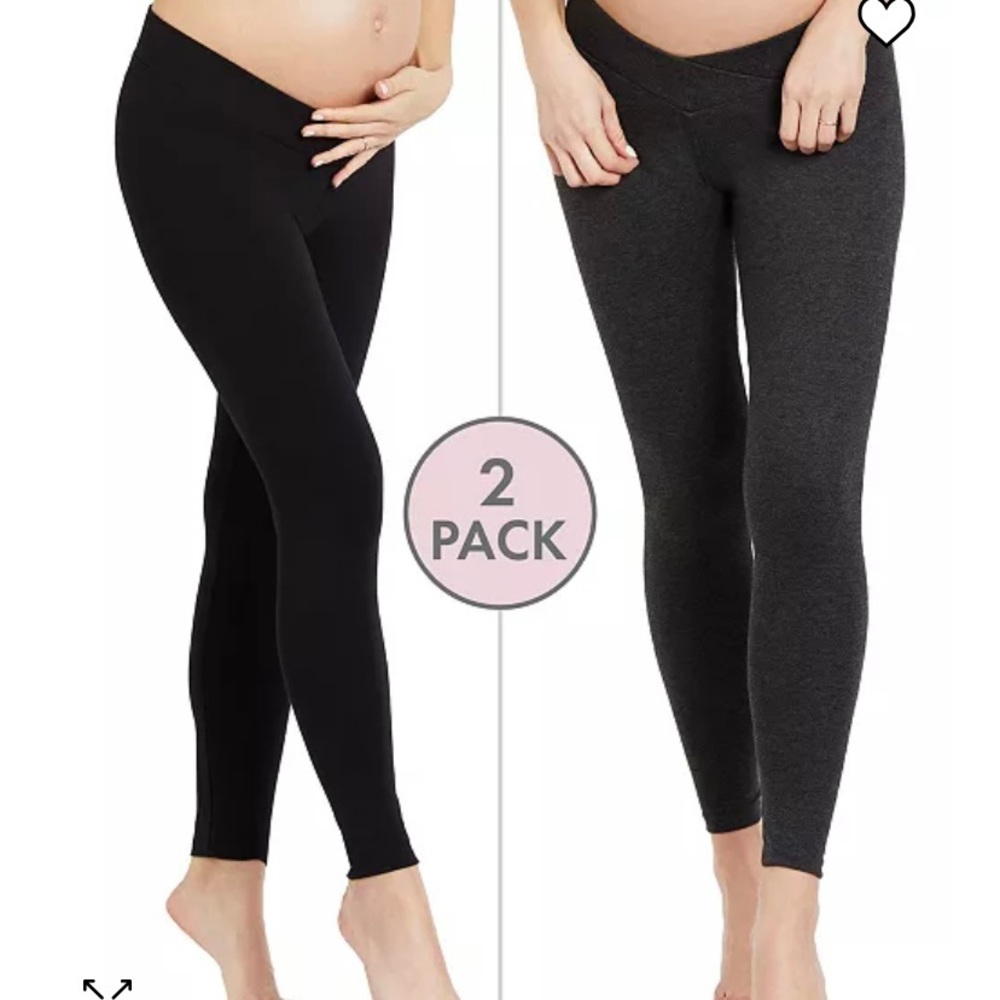 (2 pack) Brand new Bump Start maternity leggings- grey/black